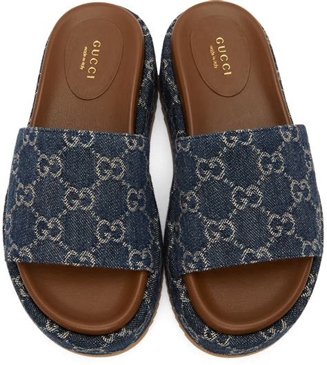 gucci playform shoes|gucci denim platforms.